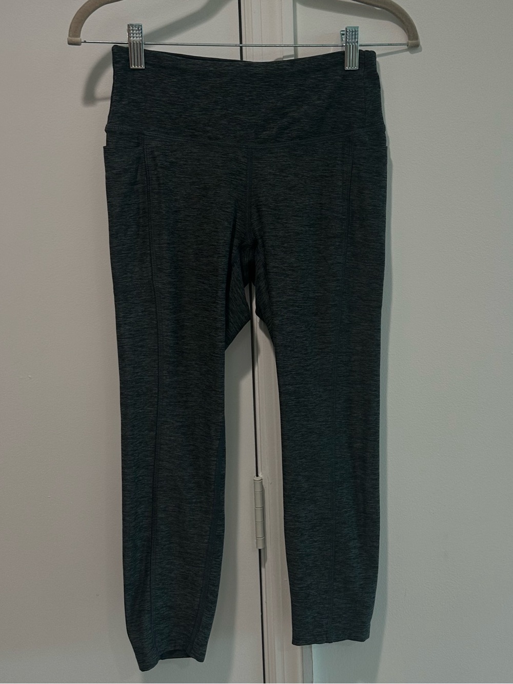 New Balance Gray High Rise Leggings XS Heathered Athletic Yoga Workout Pants